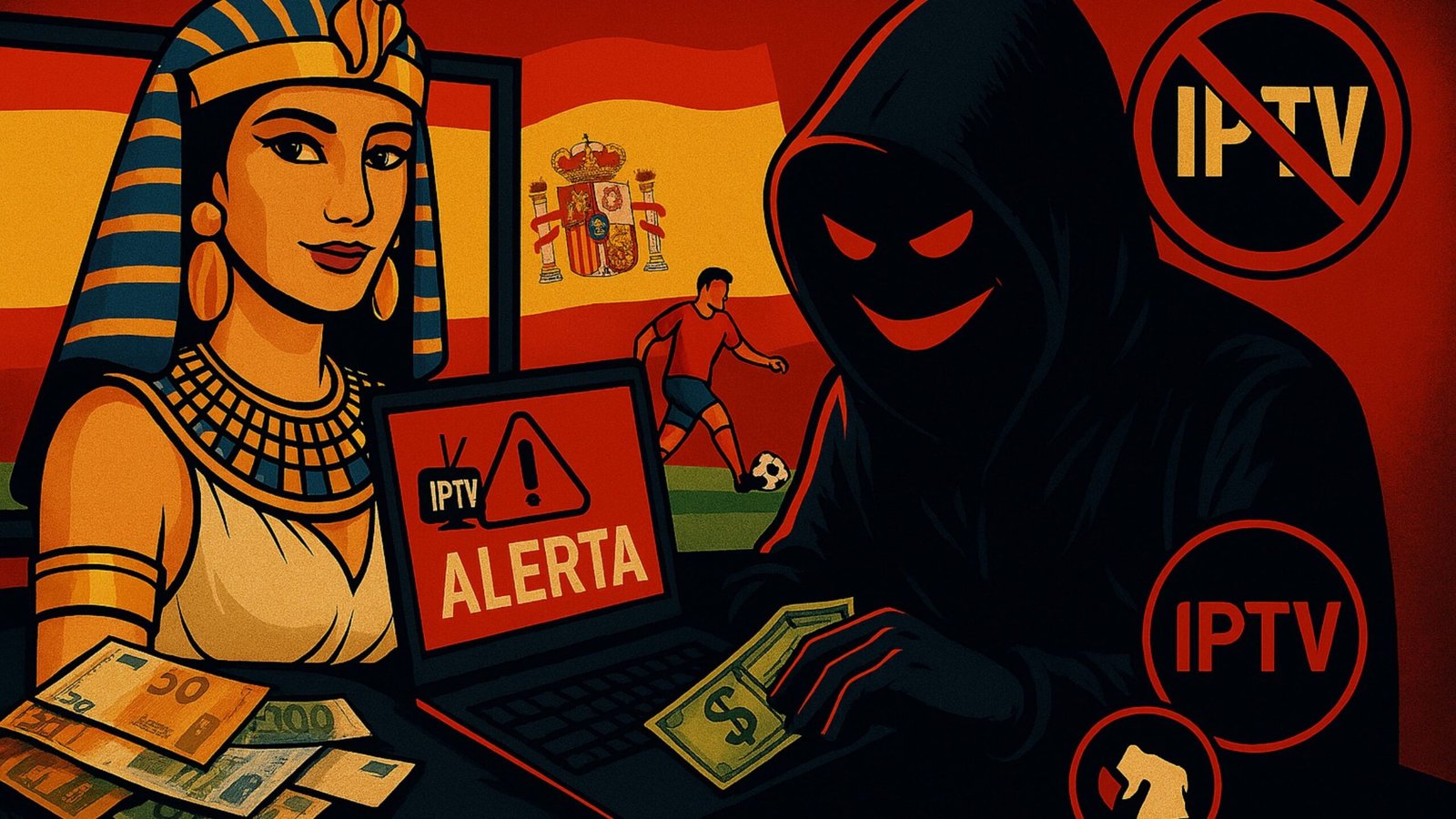 Alerta IPTV: Klopatra arrasa en España, el troyano bancario que está desplumando a miles de españoles que buscan ver el fútbol gratis