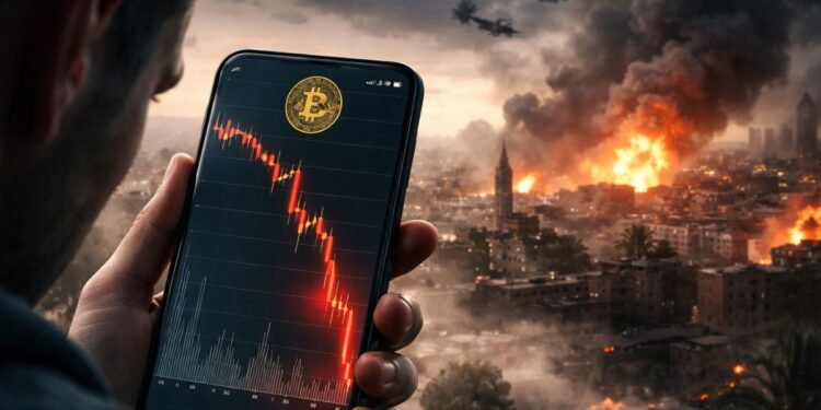 Caída de bitcoin liquida USD 400 millones en 24 horas por escalada bélica en Irán