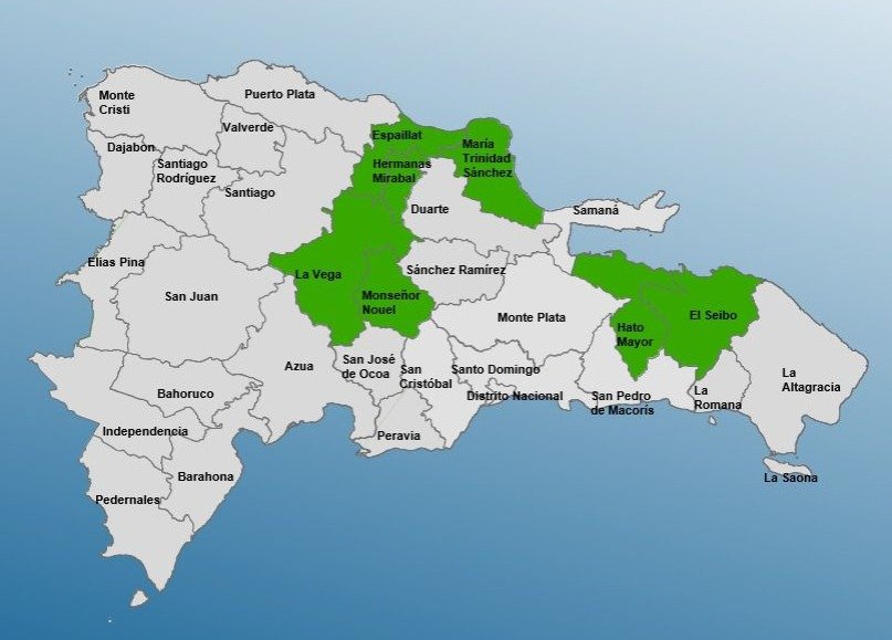 COE declara alerta verde en siete provincias por vaguada
