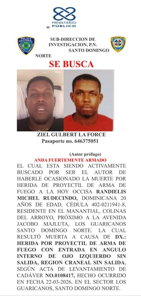 Policía Nacional activa búsqueda de hombre acusado de ultimar a su expareja en Los Guaricanos, SDN